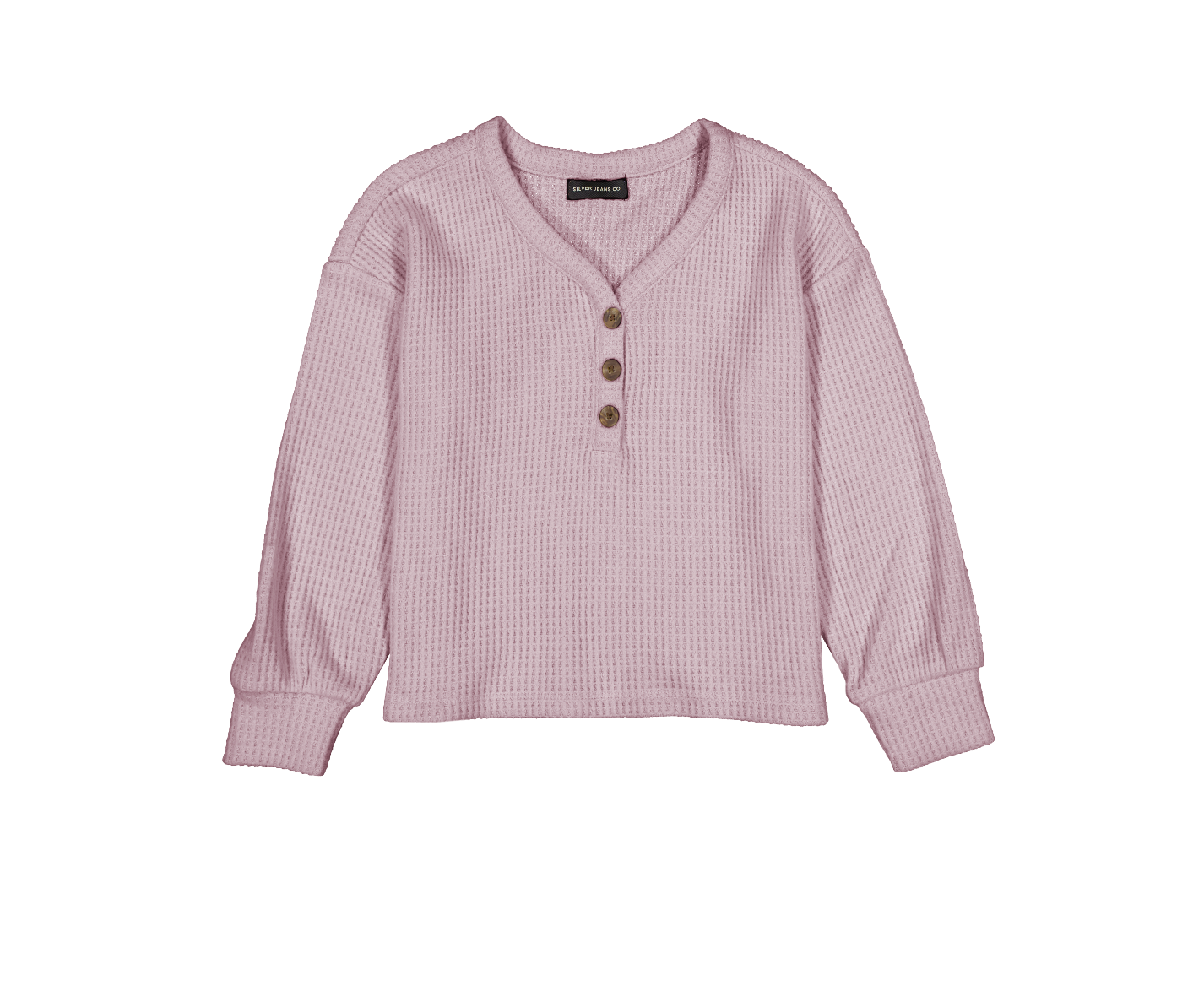 GIRLS L/S SUPER SOFT THERMAL KNIT HENLEY