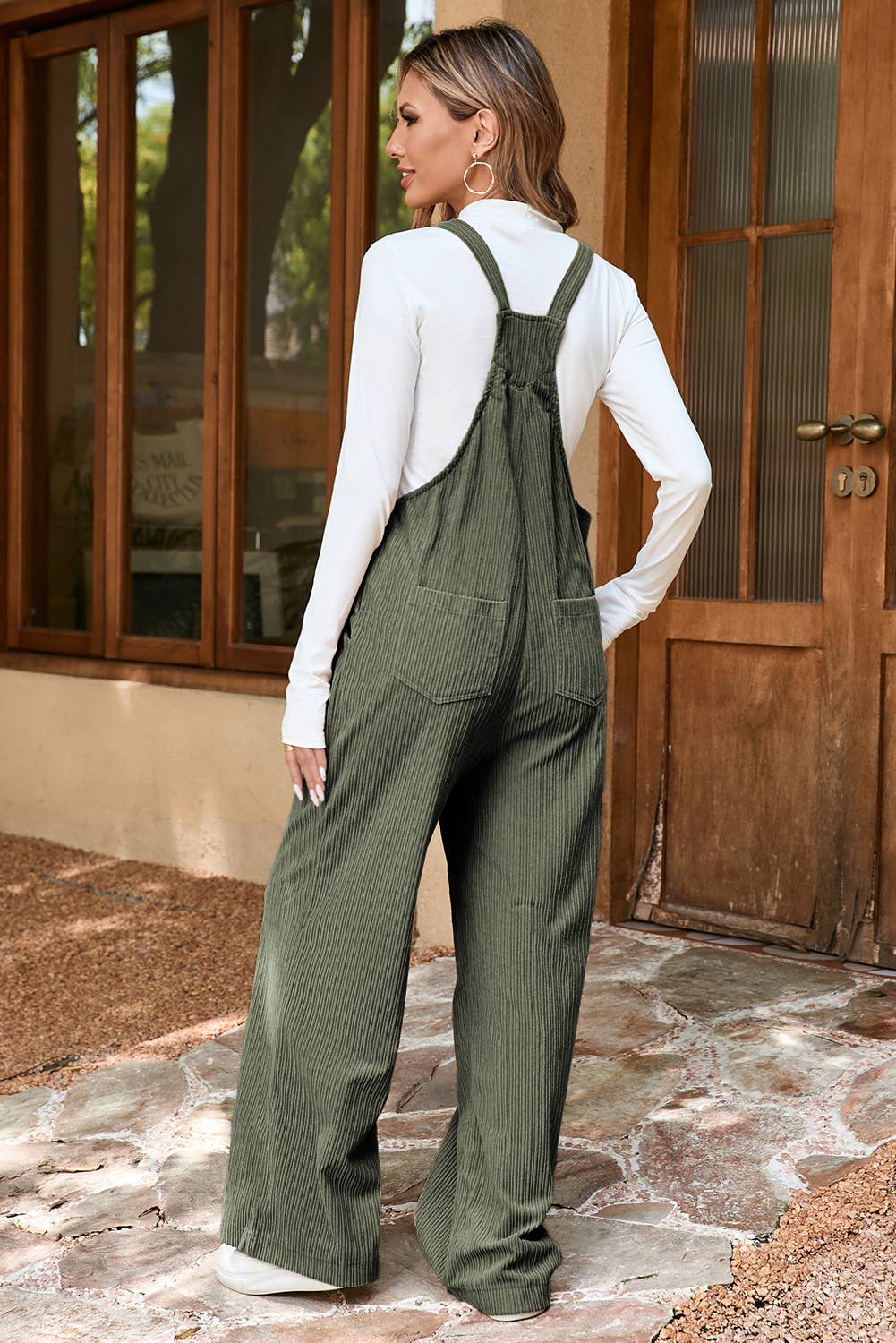 LDC Solid Pocketed Loose Fit Corduroy Overall