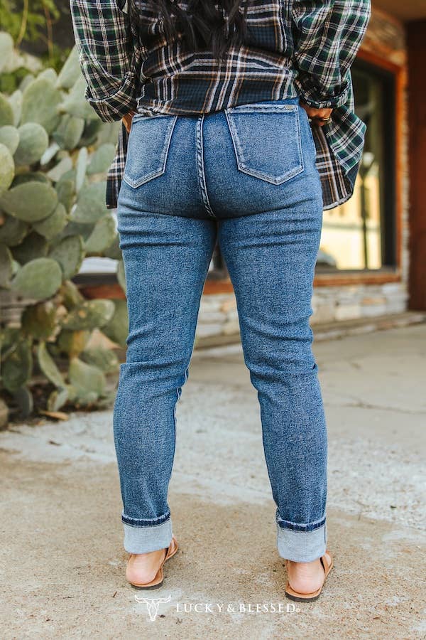 Mid Wash High Rise Skinny Jeans (29in)