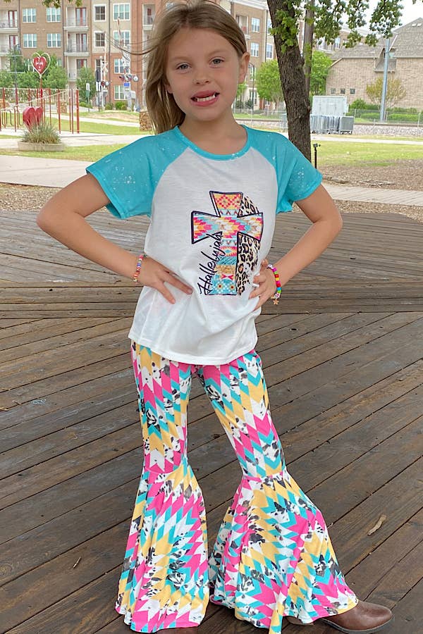 "HALLELUJAH" CROSS 2PC WESTERN GIRLS SET